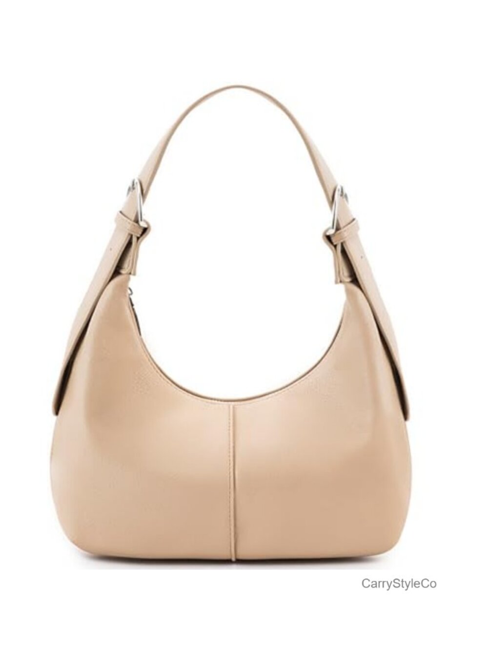 PU Leather Hobo Shoulder Bag Slouchy Crossbody Purse with Removable Straps
